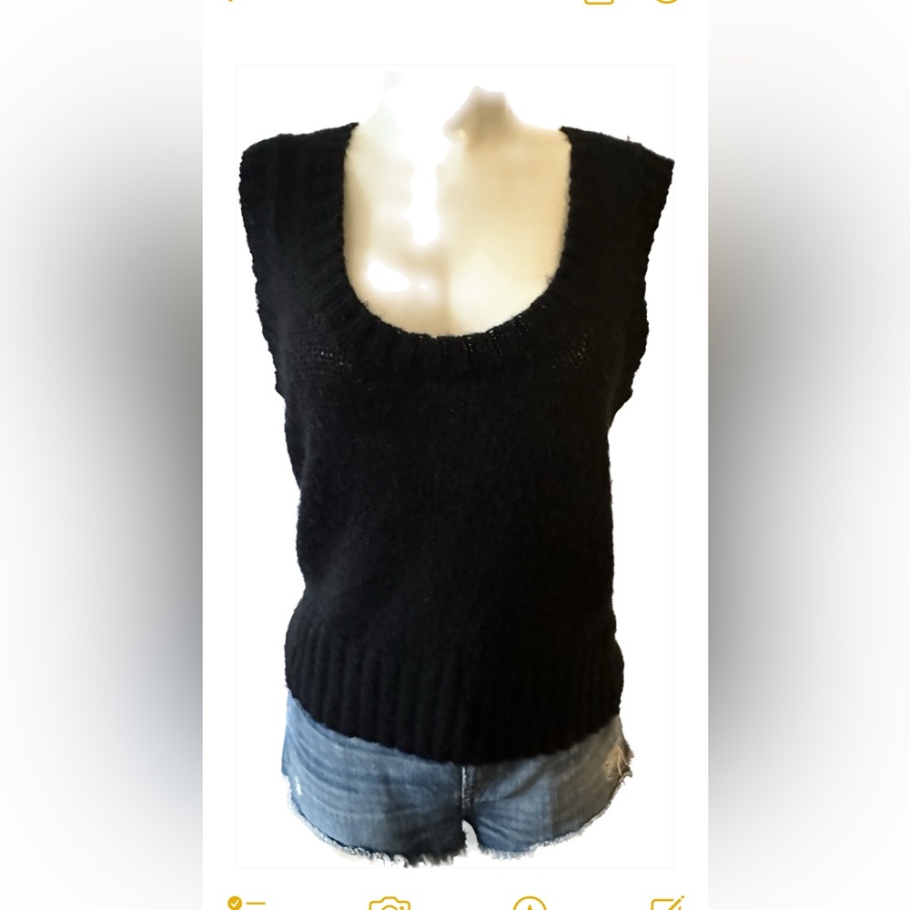 MEXX Black Mohair Vest XL